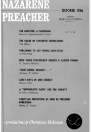 Title Page of Nazarene Preacher