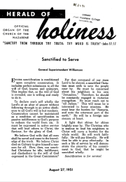 Title Page of Herald of Holiness - August 27, 1951