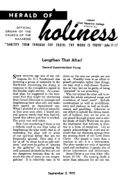 Title Page of Herald of Holiness - September 3, 1951