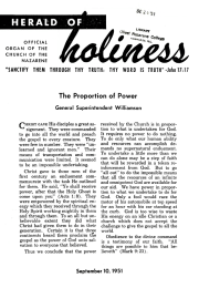 Title Page of Herald of Holiness - September 10, 1951
