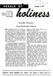 Title Page of Herald of Holiness - December 3, 1951