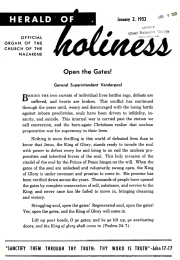 Title Page of Herald of Holiness - January 2, 1952