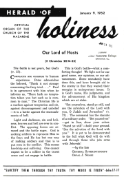 Title Page of Herald of Holiness - January 9, 1952