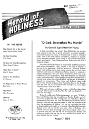 Cover page of Herald of Holiness - August 7, 1950