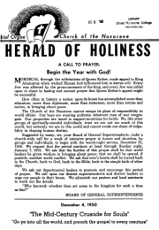 Title Page of Herald of Holiness - December 4, 1950