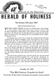 Title Page of Herald of Holiness - December 25, 1950