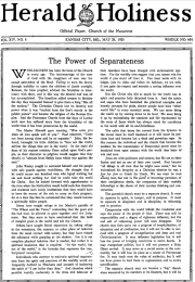 Front page of Herald of Holiness - May 20, 1925