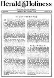 Front page of Herald of Holiness - November 11, 1925