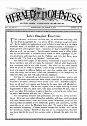 Front page of Herald of Holiness - March 24, 1926