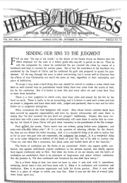 Front page of Herald of Holiness - October 13, 1926