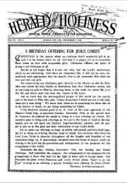 Front page of Herald of Holiness - December 1, 1926