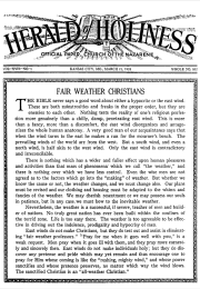 Front page of Herald of Holiness - March 21, 1928