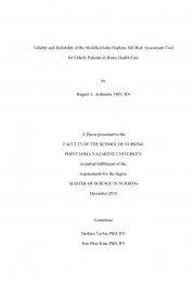 Validity and Reliability of the Modified John Hopkins Fall Risk Assessment Tool for Elderly Patients in Home Health Care