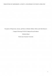 Perception of Depression, Anxiety, and Stress in Student-Athletes Before and After Return to Campus Following COVID-19 Induced Social Isolation