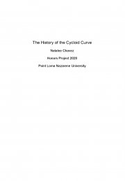 The History of the Cycloid Curve