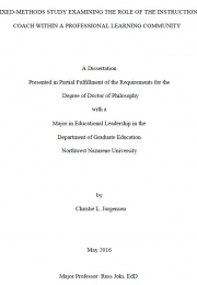 A mixed-methods study examining the role of the instructional coach within a professional learning community
