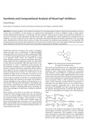 Synthesis and Computational Analysis of Novel IspF Inhibitors