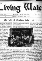 Living Water, October 31, 1907