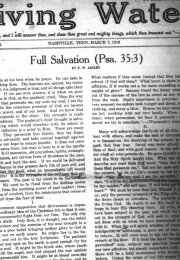 Living Water, Mar. 7, 1918