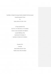 The Effect of a Shared Governance Model on Healthy Work Environment Among Perioperative Nurses