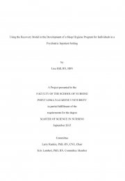 Using the Recovery Model in the Development of a Sleep Hygiene Program for Individuals in a Psychiatric Inpatient Setting