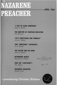 Title Page of Nazarene Preacher