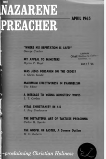 Title Page of Nazarene Preacher