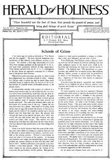 Title Page of Herald of Holiness - April 13, 1921