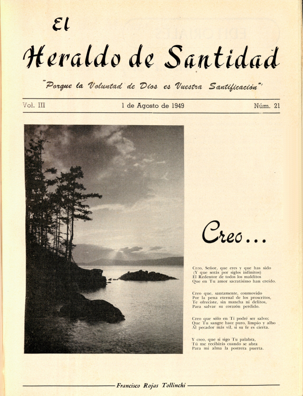 Portada: Creo, Francisco Rojas Tollitichi