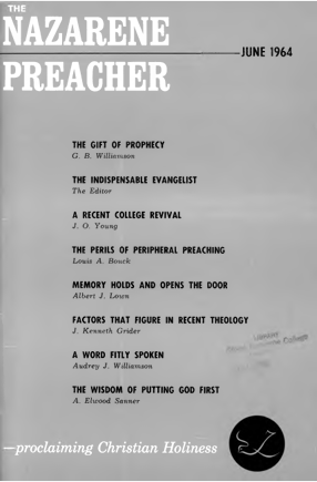 Title Page of Nazarene Preacher