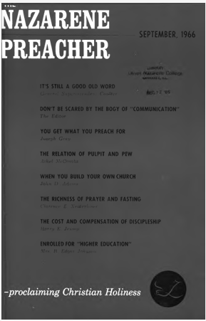 Title Page of Nazarene Preacher