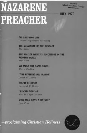 Title Page of Nazarene Preacher