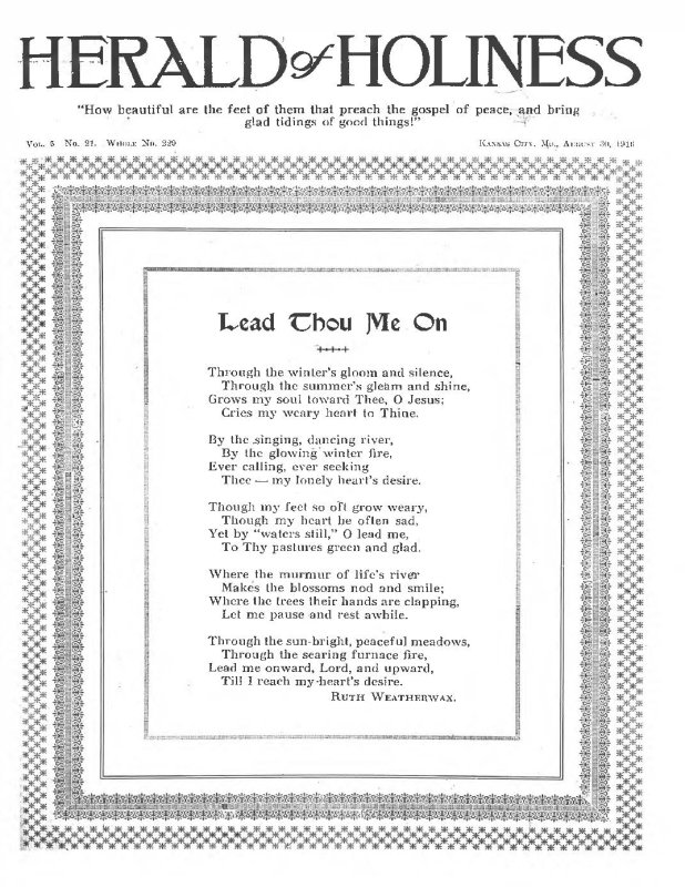 Title Page of Herald of Holiness - August 30, 1916