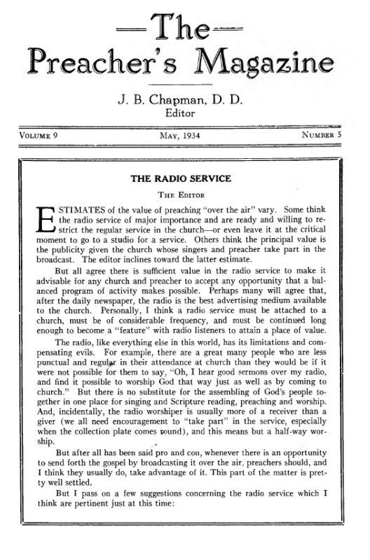 Cover of Preacher's Magazine