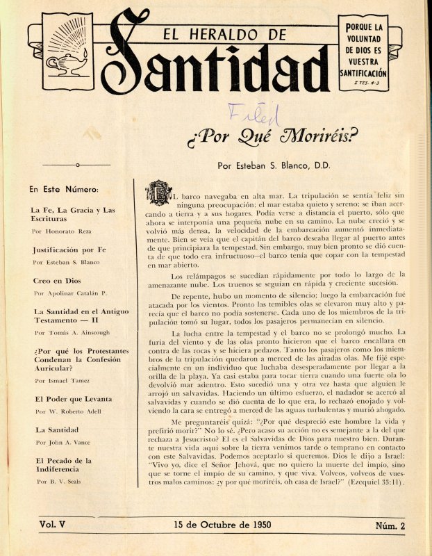 Portada: ¿Por qué morireis?, Esteban S. Blanco