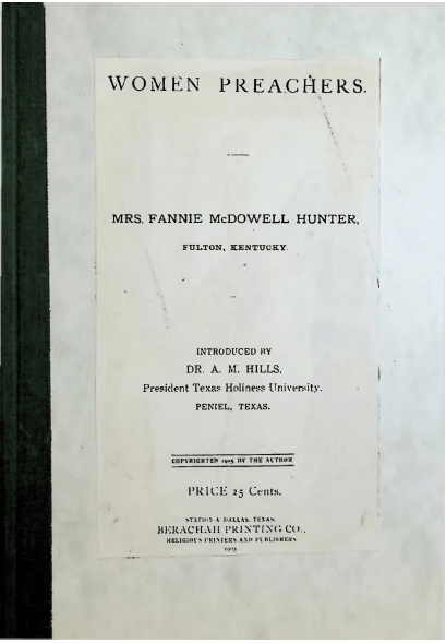 Cover to Women Preachers