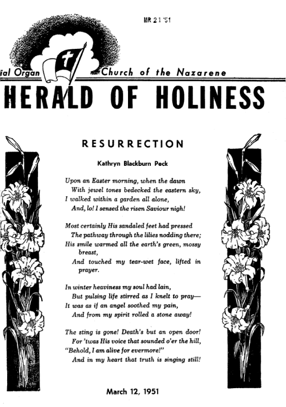 Title Page of Herald of Holiness - March 12, 1951