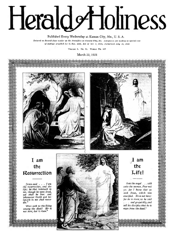 Title Page of Herald of Holiness - March 23, 1921