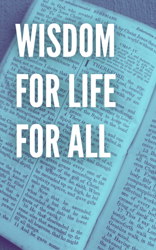 WISDOM FOR LIFE FOR ALL