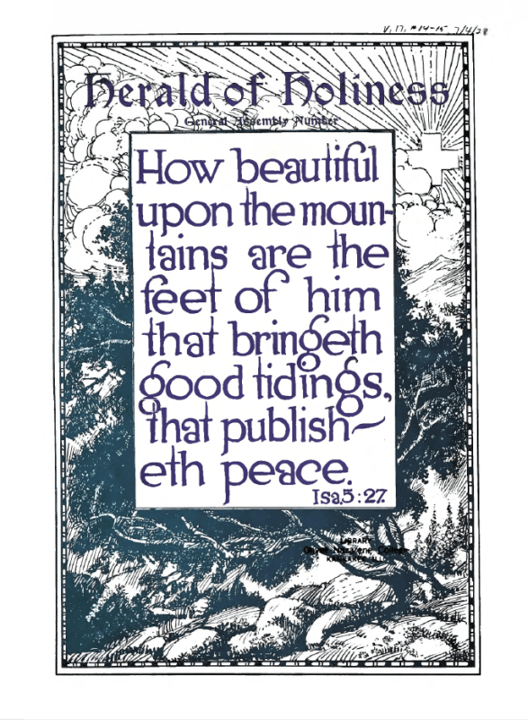 Front page of Herald of Holiness - July 4, 1928