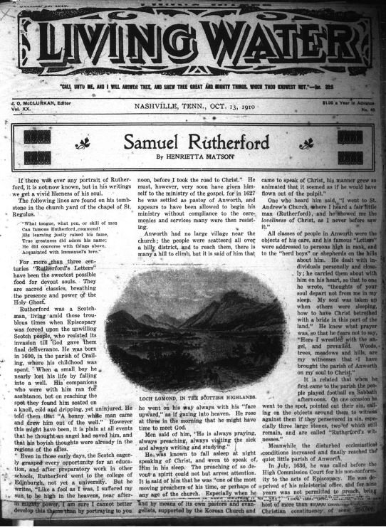 Living Water, October 13, 1910