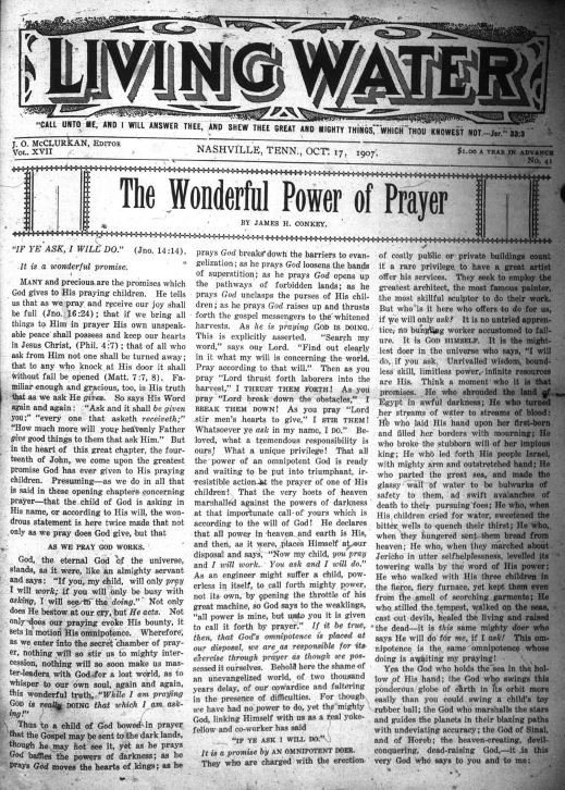 Living Water, October 17, 1907