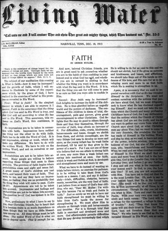 Living Water, December 18, 1913