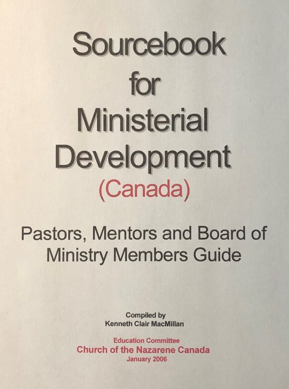 Sourcebook for Ministerial Development (Canada, 2006)