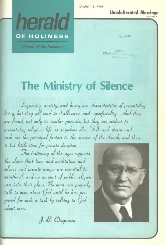 Herald of Holiness - October 16, 1968