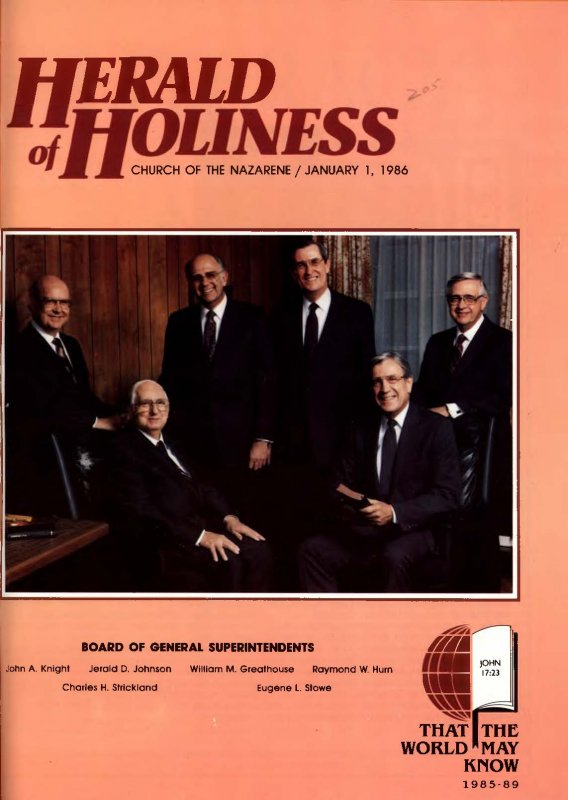 Herald of Holiness - January 1, 1986