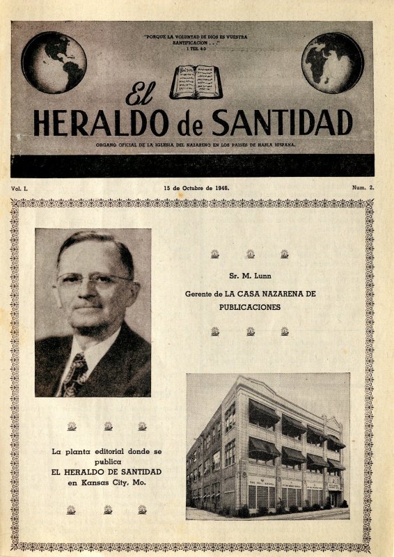 El Heraldo de Santidad, 15 de octubre de 1946 - Vol. 1 N° 2