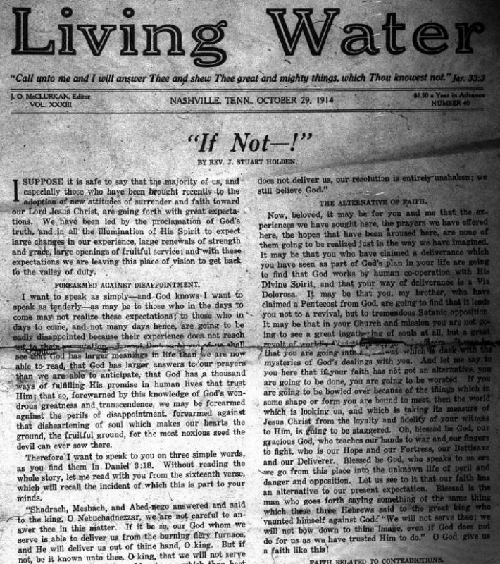 Living Water, Oct. 29, 1914