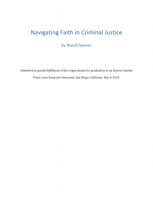 Navigating Faith in Criminal Justice