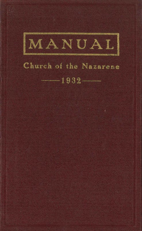 Manual of the Church of the Nazarene, 1932